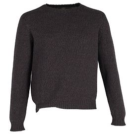 Ermenegildo Zegna Zegna Rundhalspullover aus braunem Kaschmir und Seide Braun
