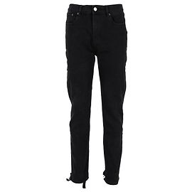 Vaqueros Balenciaga con dobladillo desgastado en algodón negro Negro