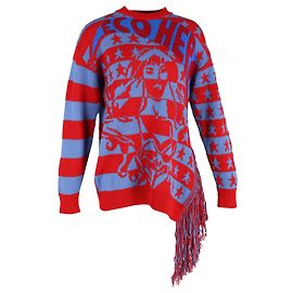 Stella Mc Cartney Er zeigt ein „Eco Hero“-Intarsia-Design. Blau