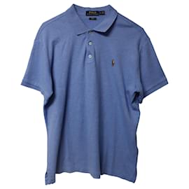 Ralph Lauren-Ralph Lauren Slim Fit Polo T-Shirt in Blue Cotton-Blue