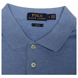 Ralph Lauren-Ralph Lauren Slim Fit Polo-T-Shirt aus blauer Baumwolle-Blau