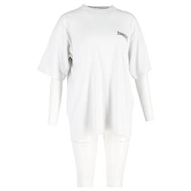 Balenciaga-T-shirt con logo Balenciaga Political Campaign in cotone bianco-Bianco