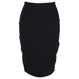 The row-The Row Knee Length Skirt in Black Cotton-Black