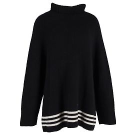 Khaite Rollkragenpullover aus schwarzer Wolle Schwarz