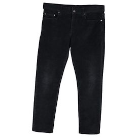 Pantalones de pana de pernera recta de algodón negro Saint Laurent Negro