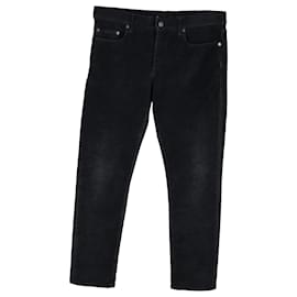 Saint Laurent-Saint Laurent Straight-Leg Corduroy Trousers in Black Cotton-Black
