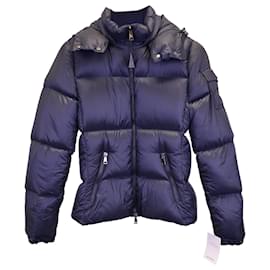 Moncler-Jaqueta Moncler Fourmine Down em nylon azul marinho-Azul,Azul marinho