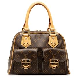 Louis Vuitton-Louis Vuitton Manhattan PM Canvas Handbag M40026 in good condition-Other
