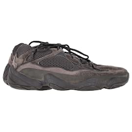 Yeezy-Yeezy x Adidas 500 „Granite“-Sneakers aus grauem Wildleder und Mesh-Grau