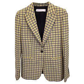 Blazer scozzese Victoria Beckham in lana gialla Altro