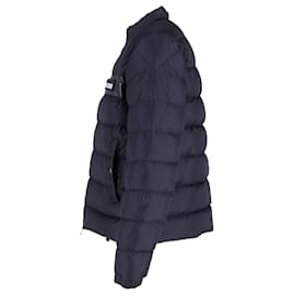 Moncler-Jaqueta Moncler Servieres Zip-Up Puffer em nylon azul marinho-Azul