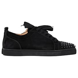 Christian Louboutin-Tênis Christian Louboutin Louis Junior Spike em camurça preta-Preto