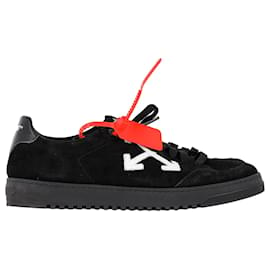 Off White-Blanc cassé bas 2.0 Baskets en Daim Noir-Noir