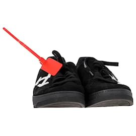 Off White-Bianco sporco basso 2.0 Sneakers in camoscio nero-Nero