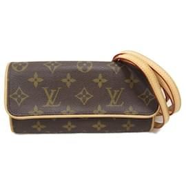 Louis Vuitton-Louis Vuitton Pochette Twin PM Bolsa de Ombro em Lona M51854 Em uma boa condição-Outro