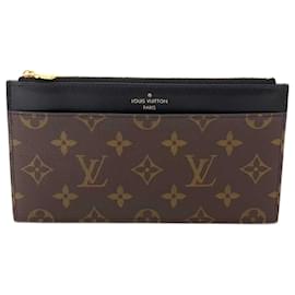 Louis Vuitton-Louis Vuitton Monogram Slim Purse Wallet M80348-Brown