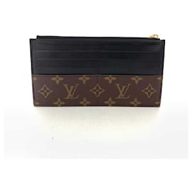 Louis Vuitton-Louis Vuitton Monogram Slim Purse Wallet M80348-Brown