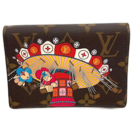 Louis Vuitton-Louis Vuitton Victorine Wallet Canvas Short Wallet M69754 in excellent condition-Other