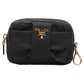 Prada-Prada Tessuto Cosmetic Pouch Vanity Bag Canvas 1NF727 in good condition-Other