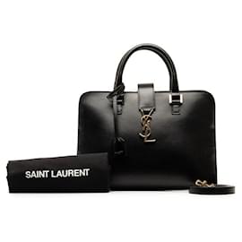 Yves Saint Laurent-Yves Saint Laurent Monogram Leather Baby Cabas Sac à main Cuir 472469 en bon état-Autre