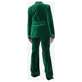 Etro-Green velvet two-piece suit set - size UK 14/18-Green