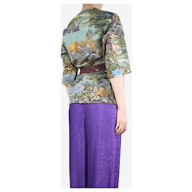 Autre Marque-Veste kimono fleurie multicolore - Taille unique-Multicolore
