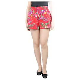 Etro-Shorts estampados florais vermelhos - tamanho UK 14-Vermelho