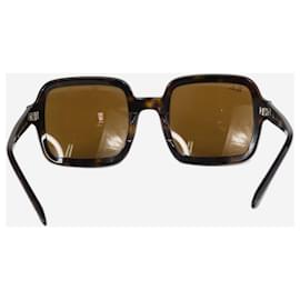 Ray-Ban-Gafas de sol de carey con montura cuadrada marrón-Castaño