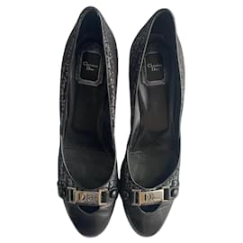 Christian Dior-Zapatos de tacón-Negro,Plata