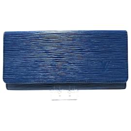 Louis Vuitton-Porta carte di credito Louis Vuitton Porte a libro-Blu