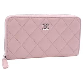 Chanel-Chanel Reißverschluss um Brieftasche-Pink