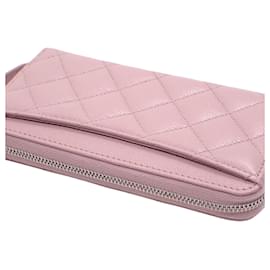 Chanel-Chanel Reißverschluss um Brieftasche-Pink
