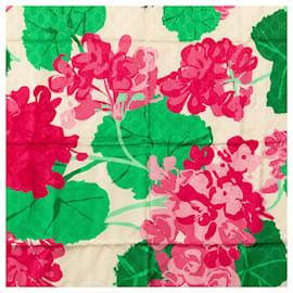 Gucci-Bufanda de seda con estampado floral rojo de Gucci x Ken Scott-Roja