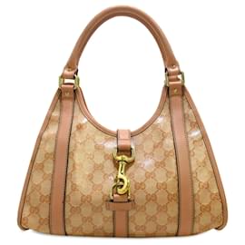 Gucci-Gucci Pink GG Crystal Jackie Shoulder Bag-Pink