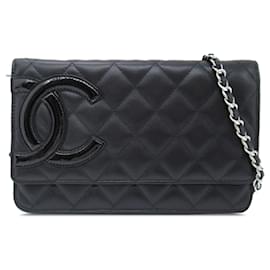 Chanel-Chanel Black Cambon Ligne Wallet on Chain-Black