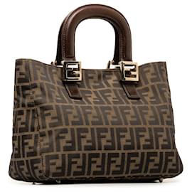 Fendi-Fendi Brown Zucca Twins Handbag-Brown