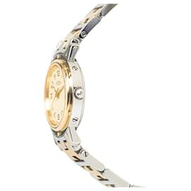 Hermès-Hermès-Silberquarz-Edelstahl-Clipper-Uhr-Silber,Golden