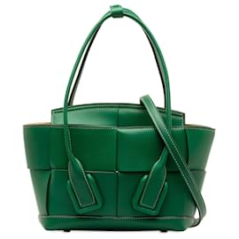 Bottega Veneta-Bolsa Bottega Veneta Verde Maxi Intrecciato Mini Arco-Verde