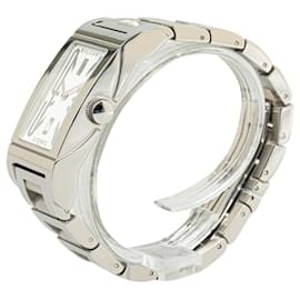 Bulgari-Bvlgari Silver Automatic Stainless Steel Rettangolo Watch-Silvery