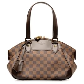 Louis Vuitton-Louis Vuitton Brown Damier Ebene Verona PM-Brown,Dark brown