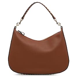 Valentino-Bolso de hombro Valentino marrón Rockstud-Castaño