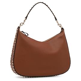 Valentino-Bolso de hombro Valentino marrón Rockstud-Castaño