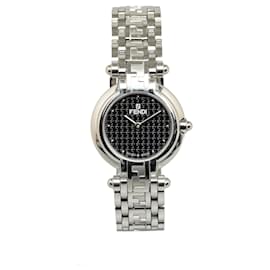 Fendi-Fendi Silver Quartz Stainless Steel 750L Watch-Silvery