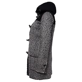 Chanel-8K$ CC Duffle Tweed Parka Coat-Black