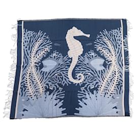 Rolex-NEUF DRAP DE PLAGE HIPPOCAMPE SERVIETTE ROLEX + SAC CABAS TOILE JEAN BEACH TOWEL-Bleu