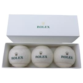 Chanel-Nine lot of 3 TENNIS BALLS ROLEX WATCHES + BOX SET OF 3 BALLS WITH BOX-White