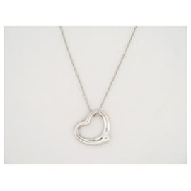 Tiffany & Co-TIFFANY & CO OPEN HEART NECKLACE 22MM PERETTI IN SILVER 925 6.5 GR NECKLACE-Silvery