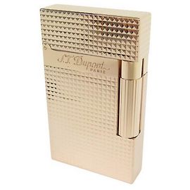 NEW ST DUPONT LINE LIGHTER 2 DIAMOND TIP IN ROSE GOLD PLATE 016224 Golden