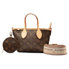 Louis Vuitton-Louis Vuitton Monogram Neverfull BB Sac à main M46705 en PVC et Cuir en très bon état-Marron