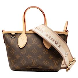 Louis Vuitton-Louis Vuitton Monogram Neverfull BB Sac à main M46705 en PVC et Cuir en très bon état-Marron